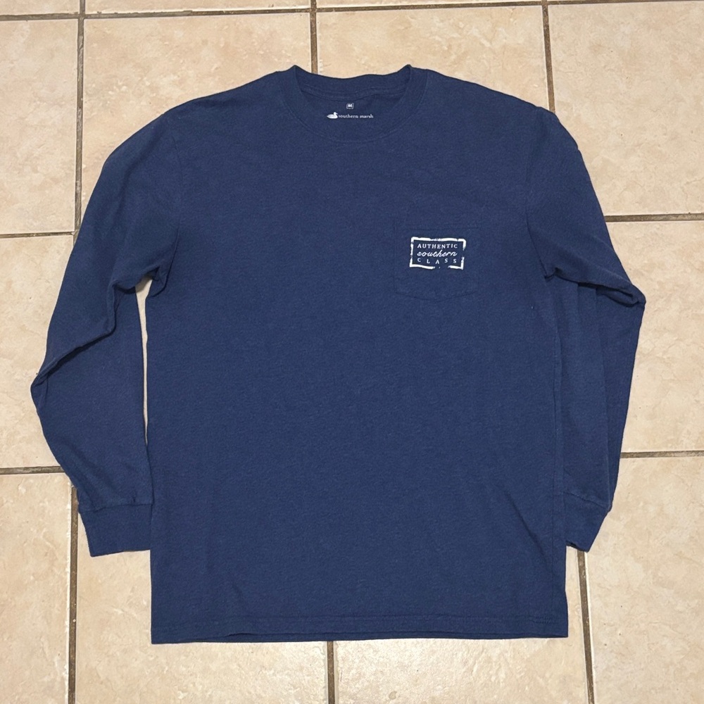 Blue Long Sleeve Southern Marsh Shirt